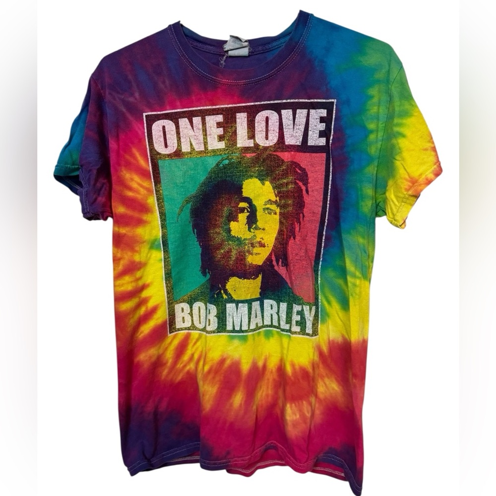 Vintage Bob Marley One Love Reggae Aged Worn Men’s M Tie-Dye T-Shirt